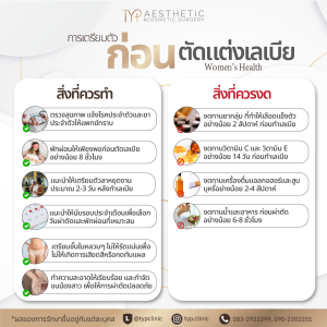 การเตรียมตัวก่อนทำศัลยกรรมเลเบีย